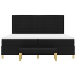 vidaXL Lit à ressorts avec matelas Noir 200 x 200 cm tissu