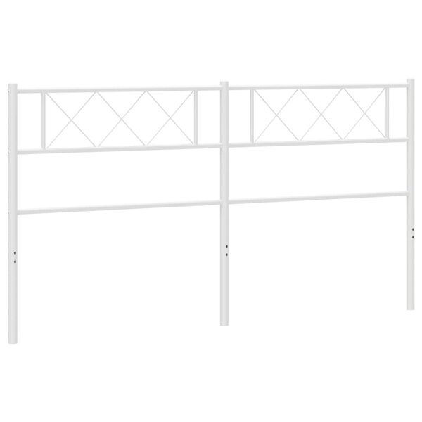 vidaXL Tête de lit métal blanc 200 cm