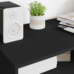 vidaXL Meuble TV avec tiroir Noir 100 x 48 x 43 cm Bois d'ingénierie