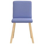 vidaXL Chaises à manger lot de 4 bleu jean tissu