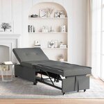 vidaXL Canapé-Lit Gris foncé 194 x 67 x 37 cm tissu