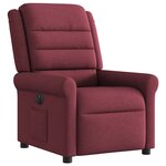 vidaXL Fauteuil inclinable électrique Rouge bordeaux Tissu