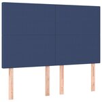 vidaXL Cadre de lit sans matelas bleu 140x190 cm tissu