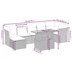 vidaXL Salon de jardin avec coussins 8 Pièces beige résine tressée