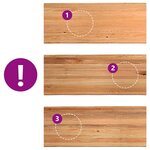 vidaXL Table à manger avec bord naturel 200x80x74 cm bois massif chêne