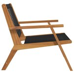 vidaXL Mobilier de jardin 2 Pièces Noir 67 x 78 x 73cm