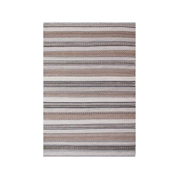 Tapis tissé à la main marron et gris 160 x 230 cm