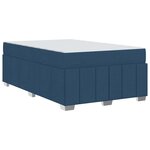 vidaXL Cadre de lit avec matelas Bleu 120 x 200 cm tissu