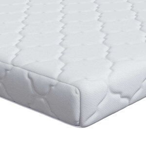 vidaXL Matelas Blanc 120 x 200 cm Tissu jacquard