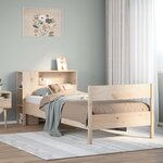 vidaXL Lit bibliothèque sans matelas 90x200 cm bois de pin massif