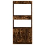 vidaXL Buffet haut chêne fumé 63x33x140 cm bois d'ingénierie