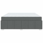 vidaXL Cadre de lit avec matelas Gris foncé 200 x 200 cm tissu