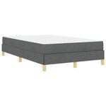 vidaXL Lit à ressorts avec matelas Gris foncé 120 x 190 cm tissu