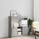vidaXL Buffet haut sonoma gris 92x33x100 cm bois d'ingénierie