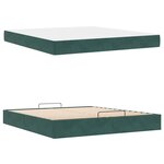 vidaXL Cadre de lit avec matelas avec matelas 2 Pièces Vert Velours