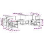 vidaXL Ensemble de canapés d'extérieur 9 Pièces Blanc et Beige