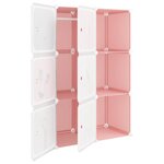 vidaXL Armoire de rangement pour enfants avec 6 cubes Rose PP