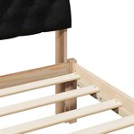 vidaXL Cadre de lit Marron et noir 120 x 190 cm Bois massif en pin