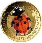 Monnaie WONDER WORLD OF LADYBIRDS Set 10x1/1000 Oz Or 3000 Francs Chad (PRÉCOMMANDE)
