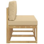 vidaXL 2 Pièce Sofa de milieu extérieur Bois d'Acacia Massif Blanc