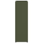 vidaXL Porte-parapluies Vert olive Métal Moyen Rangement