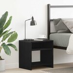 vidaXL Table de chevet chêne noir 40x30x40 cm bois d'ingénierie