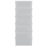 vidaXL Boîtes de rangement en plastique 6 Pièces 25 L empilables