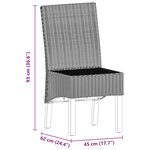 vidaXL Chaises à manger lot de 6 marron rotin naturel