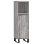 vidaXL Ensemble de meubles de salle de bain 3 Pièces Sonoma gris