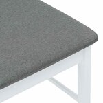 vidaXL Chaises à manger coussins 2 Pièces blanc bois massif caoutchouc