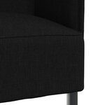 vidaXL Canapé à Haut Dossier Noir 109 x 56 x 121 cm tissu