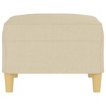 vidaXL Repose-pied Crème 70x55x41 cm Tissu