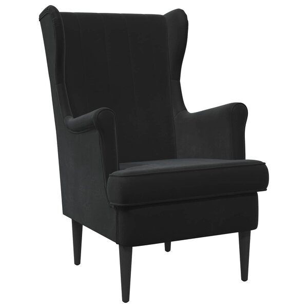 vidaXL Fauteuil Noir Velours