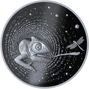 Pièce de monnaie en Argent 1000 Francs g 31.1 (1 oz) Millésime 2025 Numiversum Herpeton CHAMELEON