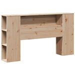 vidaXL Lit bibliothèque sans matelas 150x200 cm bois massif de pin