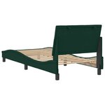 vidaXL Cadre de lit sans matelas Hanko vert foncé 80x200 cm velours