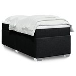vidaXL Sommier à lattes de lit et matelas Noir 80x200 cm Tissu