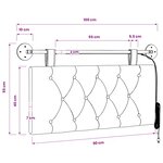 vidaXL Tête de lit suspendue Noir Velours