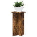 vidaXL Support de Plante 2 pièces Chêne fumé Ø40 x 60 cm
