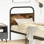 vidaXL Tête de lit chêne fumé 80 cm acier et bois d'ingénierie