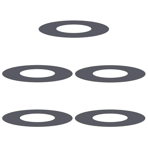 vidaXL Anneaux d'arbre plats 5 Pièces Anthracite Ø30 / 60 cm Acier