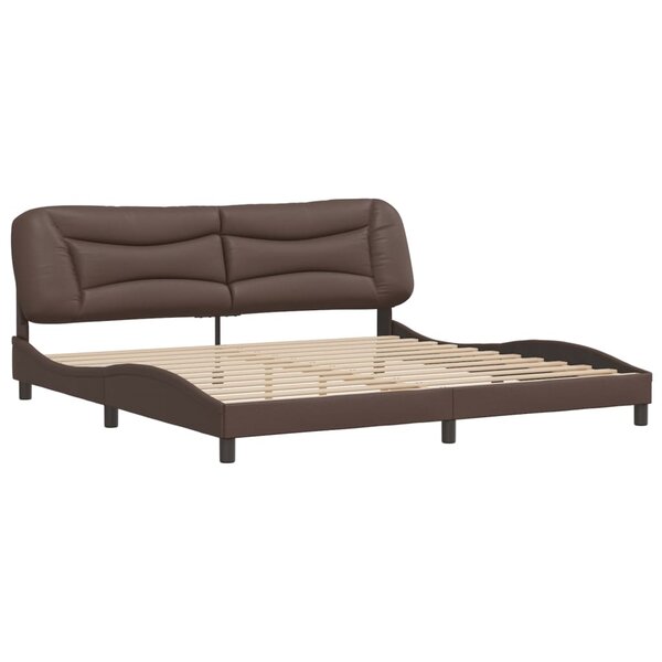 vidaXL Cadre de lit sans matelas marron 200x200 cm similicuir