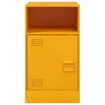 vidaXL Tables de chevet 2 Pièces jaune moutarde 34 5x39x62 cm acier