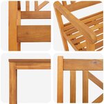 vidaXL Ensemble de salle à manger pour jardin 3 Pièces Marron