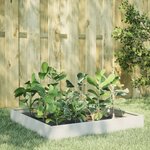 vidaXL Lit surélevé de jardin blanc 100x100x26 cm acier