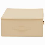 vidaXL Boîte de rangement 24 Pièces Crème 70 x 40 x 18 cm Tissu intissé