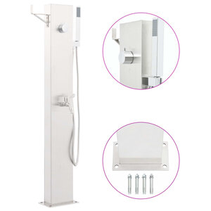 vidaXL Robinet de douche de jardin 110 cm Acier inoxydable