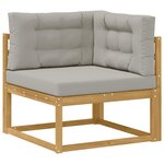 vidaXL Ensemble de canapés d'extérieur 6 pc Blanc et gris clair