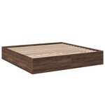 vidaXL Cadre de lit sans matelas chêne marron 200x200 cm