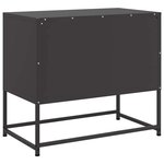 vidaXL Meuble TV noir 68x39x60 5 cm acier